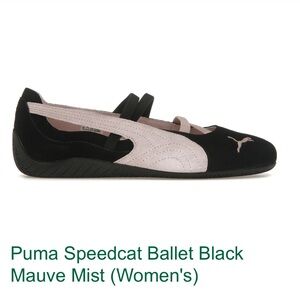 PUMA Speedcat Ballet Black & Mauve Mist Athletic Shoes 
Size 8.5
